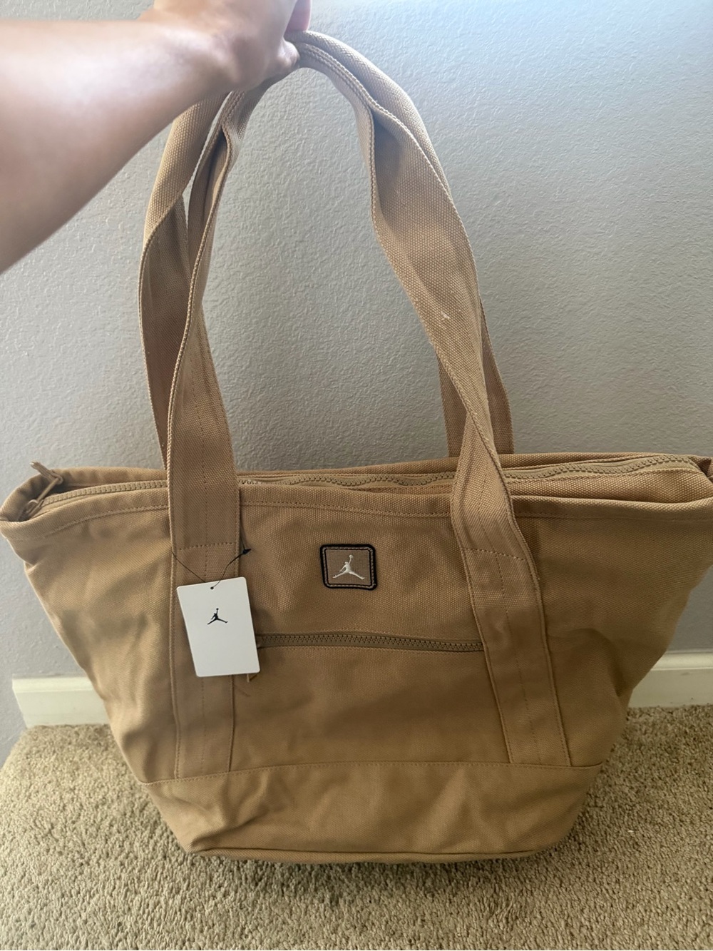Jordan Duffel Tote Bag in Tan